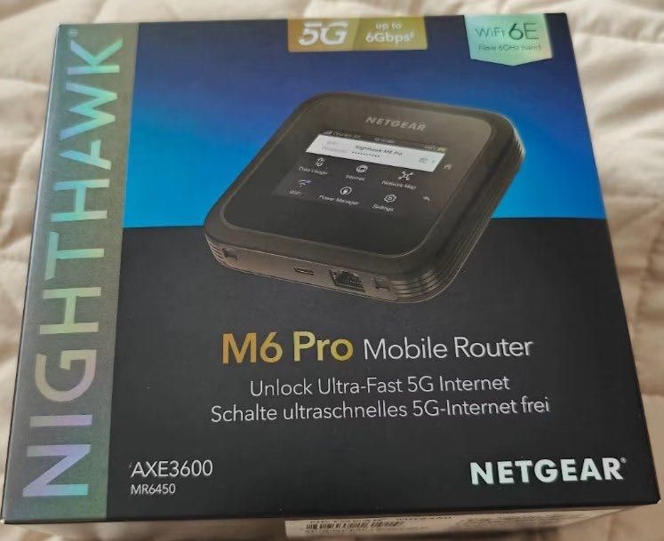 Nighthawk M6 Pro Router 5G, WiFi 6E
Nighthawk M6 Pro Router 5G