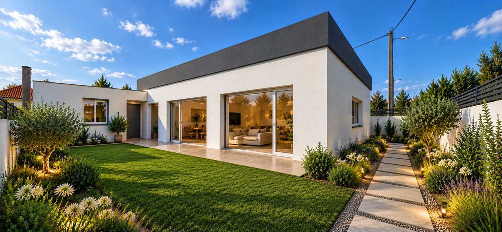 Moradia T4 - Térrea 140m2 - Palmela NOVA - a terminar com garagem, Pé Direito 3,40m 3wc