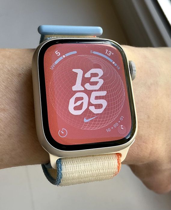 Apple Watch Series 7 Nike Edition 41 mm Starlight (GPS) Оригинал годинник