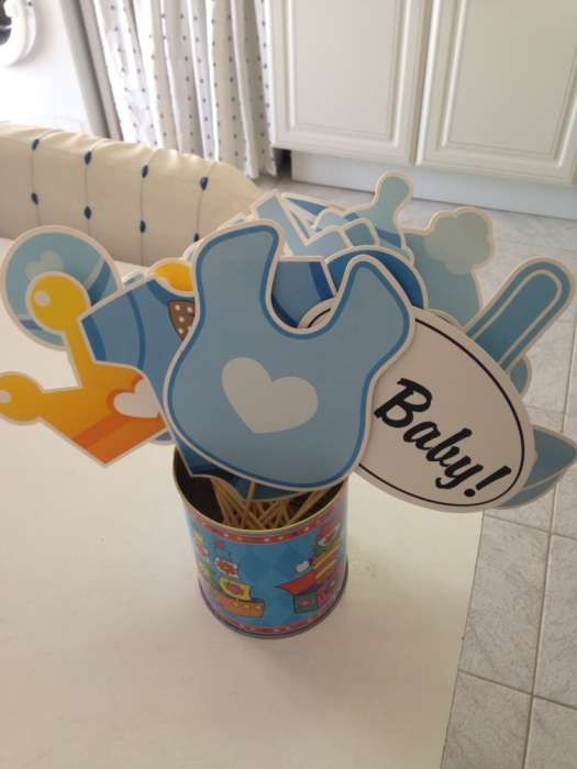 Balões e placas para cha de bebe