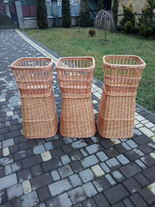 Корзини. Лотки.Качалки.Баночки.Багетниці.Кошик.Короб.Меблі з лози плет