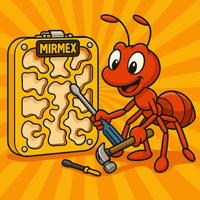 Formigueiro Didático MIRMEX – Kit Completo Médio Amarelo