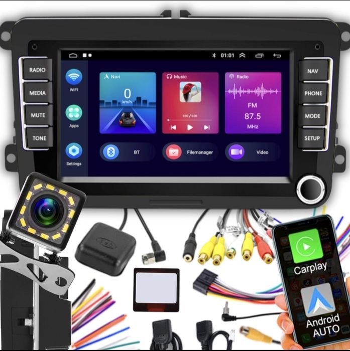 Radio samochodowe 7" - VW Golf, Passat, Tiguan, Skoda, Seat - Android/