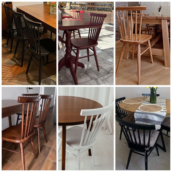 Деревяний табурет, стілець. Столики для кафе