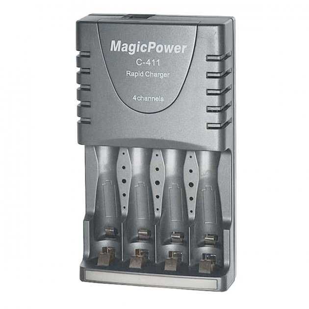 Зарядное устройство 3в1 Magic Power (C-411) 4xAA/AAA (сеть, авто)