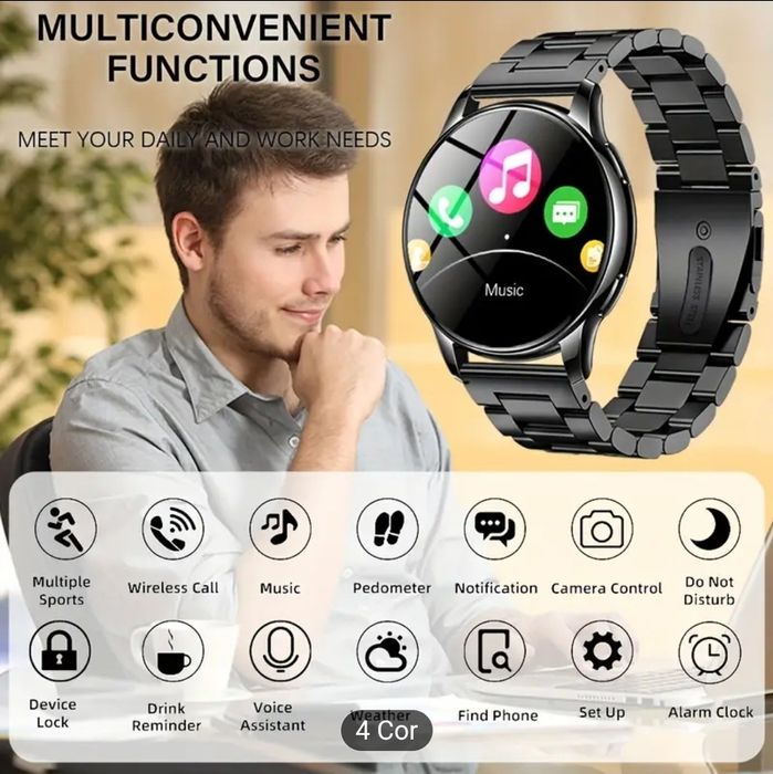 Relógio smartwach cinzento