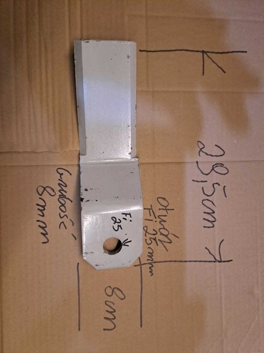 nóż do kosiarki sadowniczej tłuki rozdrabniacza fi 25mm