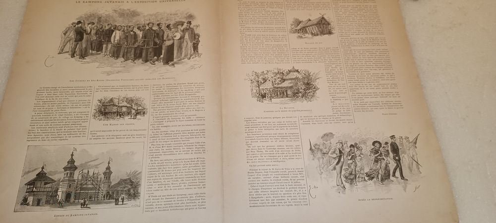 Antigo jornal l'exposition de Paris de 1889