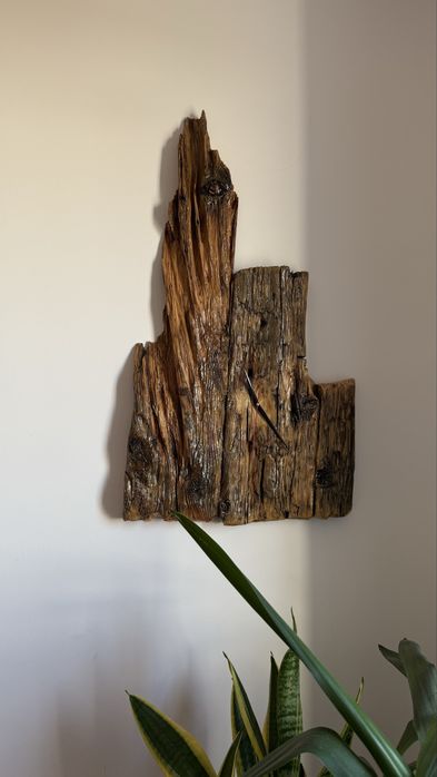 Zegar scienny wiszacy drewno stare dechy deski loft prezent