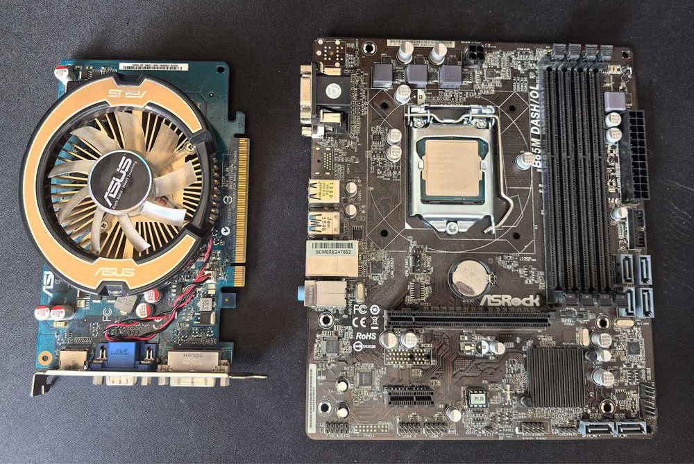 Procesor i7-4770, ASRock B85M, 8gb DDR3 1600MHz, NVIDIA GeForce GT240 1GB + GRATIS GeForce GTX560 1GB