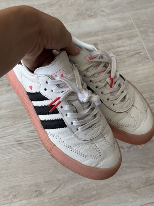 Шкіряні Adidas Samba на платформі
