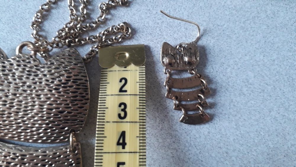 Новый гарнитур комплект Сова серьги подвеска