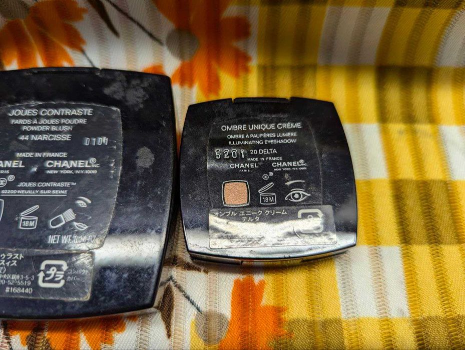 Chanel тени Les 4 Ombre , Ombre Unique Creme и румяна Joues Contraste