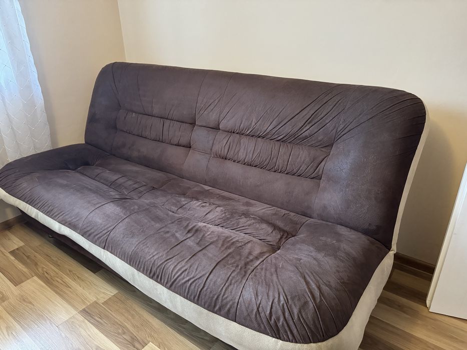 Wersalka rozkladana - beżowo czekoladowa