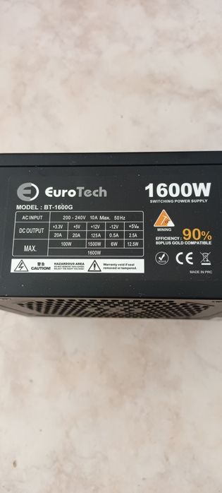 Fonte alimentação PC 1600w 80 GOLD PLUS