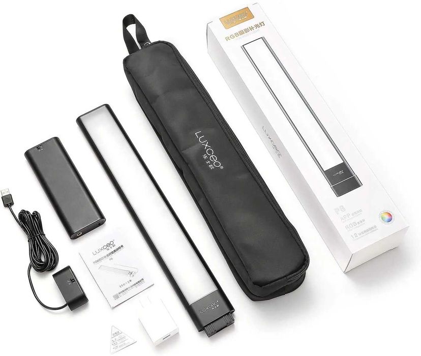 Luz LED RGB Profissional LUXCEO P6 NOVO A ESTREAR (C/ App e PowerBank)
