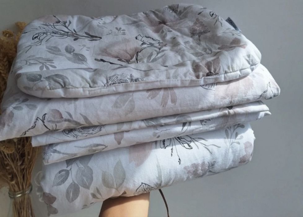 Zestaw poscieli do lozeczka 120x60 + koldra i poduszka z wypelnieniem