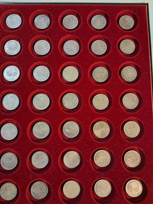 35 Moedas 50 cêntimos Alpaca