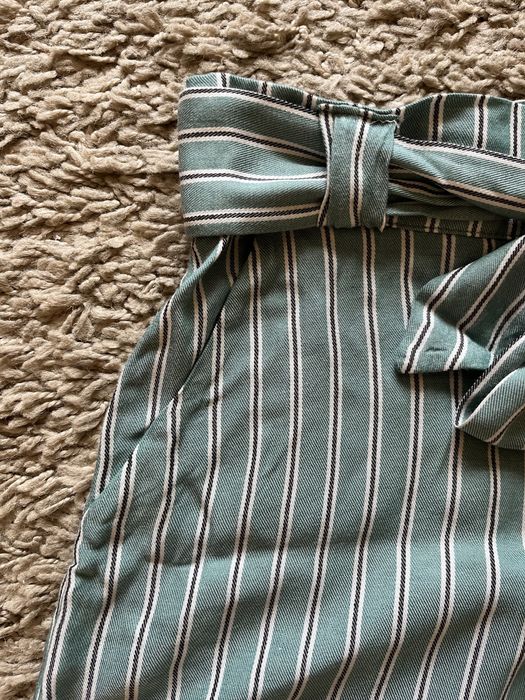 Spodenki szorty od piżamy piżama w paski zielone rozmiar S ETAM