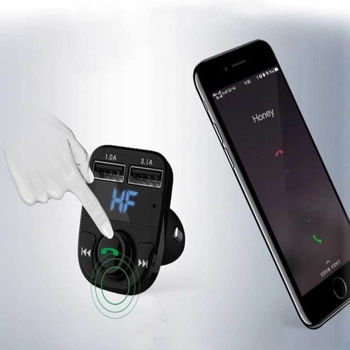 TRANSMITER bluetooth FM MP3 SD ładowarka 2xUSB