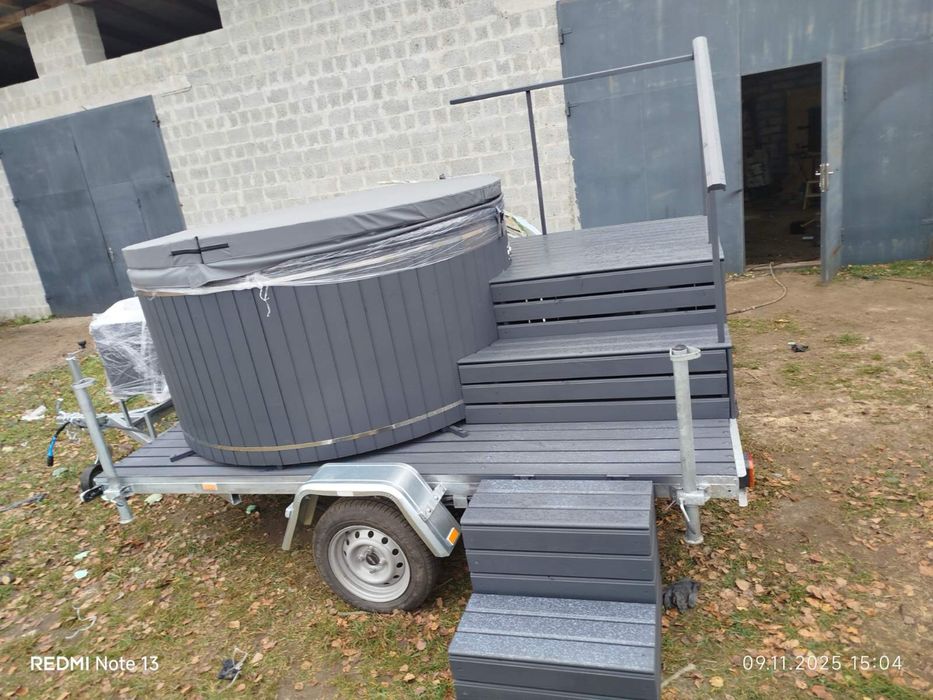 Чан на колесах! Чан на дровах! Мобільна купіль! Перевізний чан!