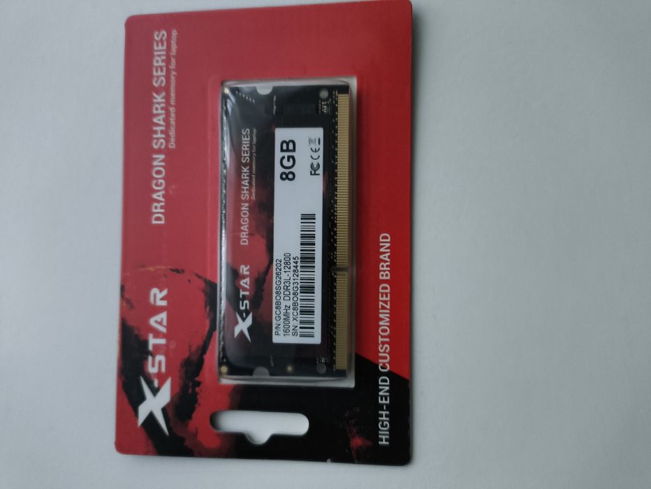Pamięć RAM SODIMM DDR3L 8GB 1600MHz X-STAR Dragon Shark (Nowa/Nieużywana)