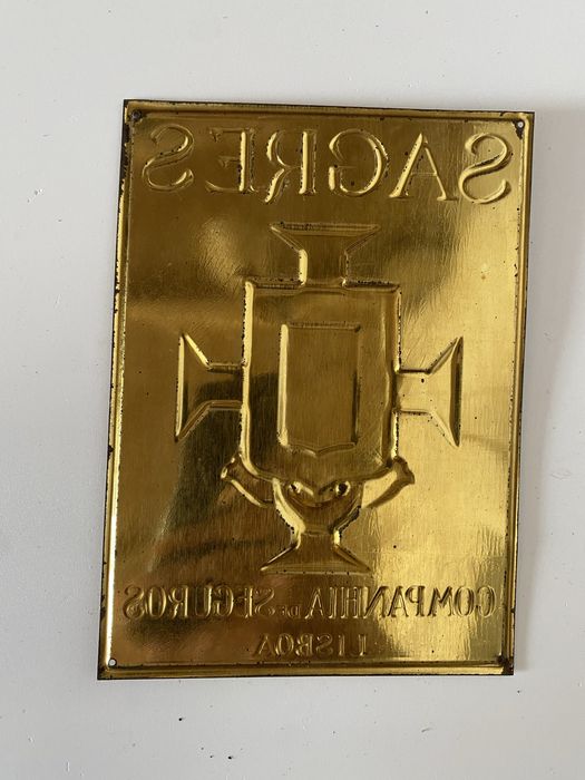 Chapa antiga seguros Sagres