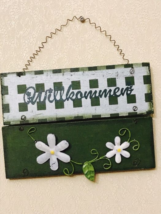 Табличка Willkommen, декор, НОВАЯ.
