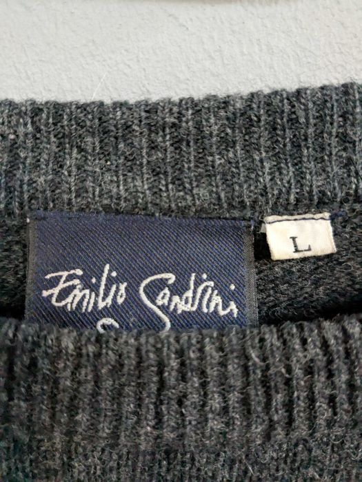 Sweter Emilio Sanrini wełniany wełna rozm. L