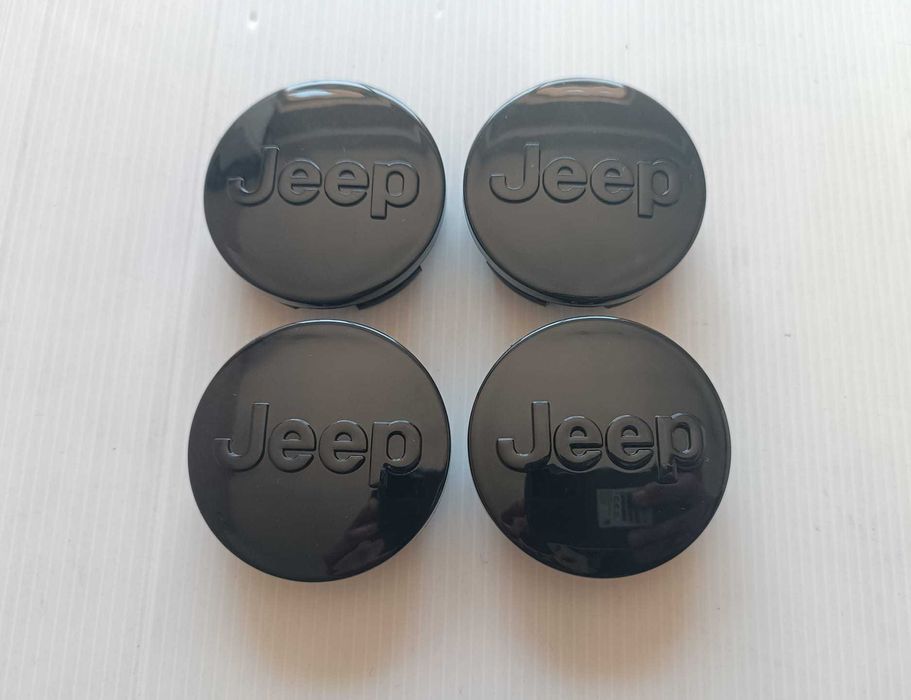 Centros/tampas de jante completos Jeep com 55, 60, 64 e 68 mm