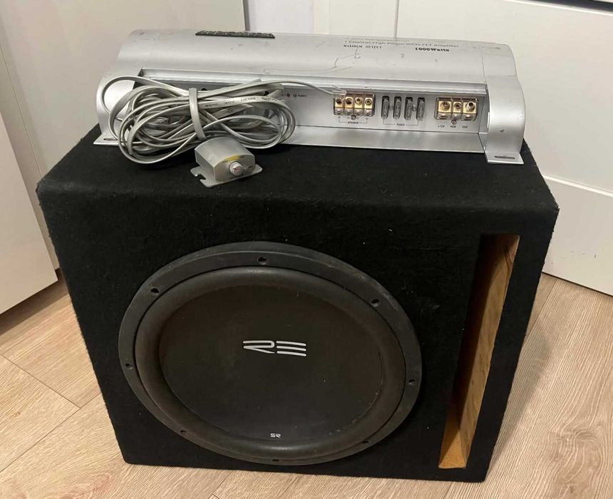 Subwoofer Skrzynia Basowa + Wzmacniacz Audiomedia DG1000.1