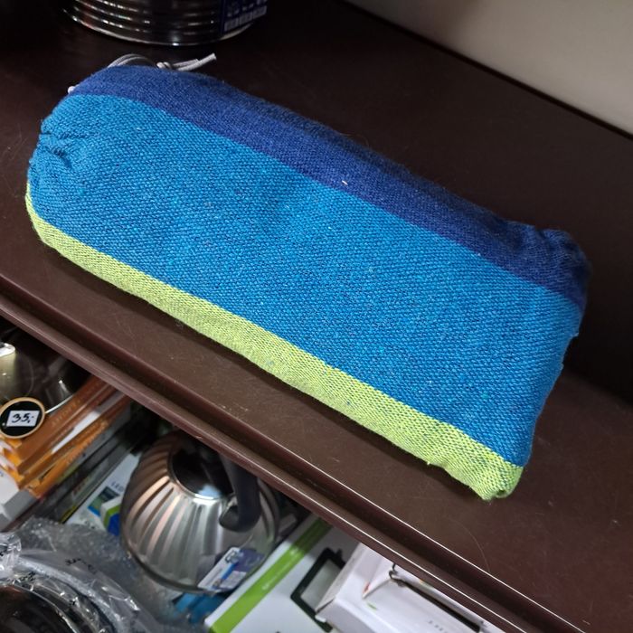 Hamak materiałowy jednoosobowy kolor niebieski