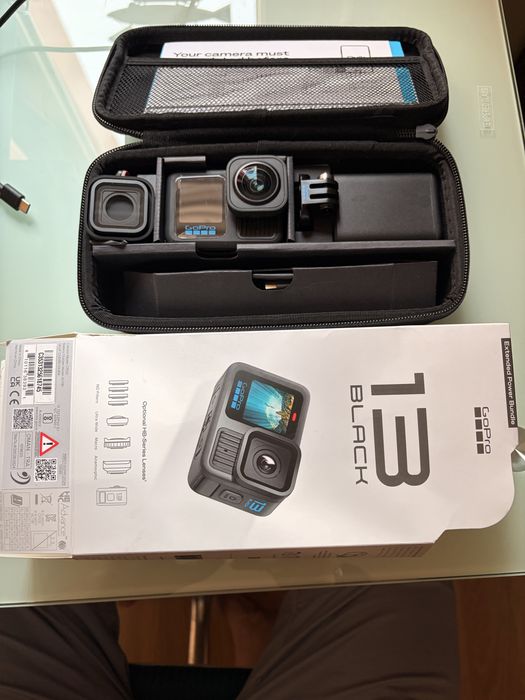 GoPro Hero 13 Black + Kit Extended Power + Lente Ultra Wide (Como Nova / Fatura)