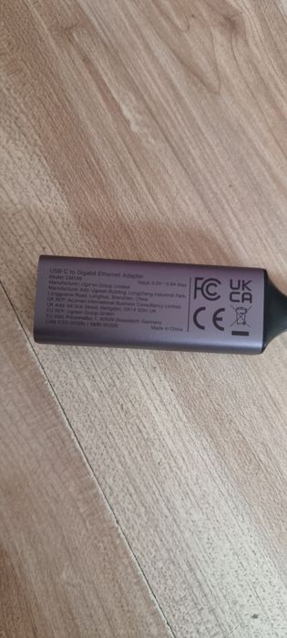 Adapter usb c - rj45 ethernet ugreen