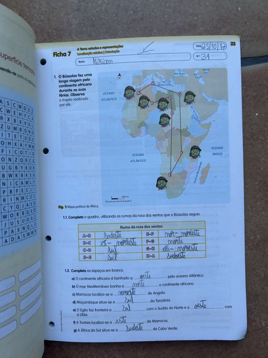 Caderno de atividades Geografia 7