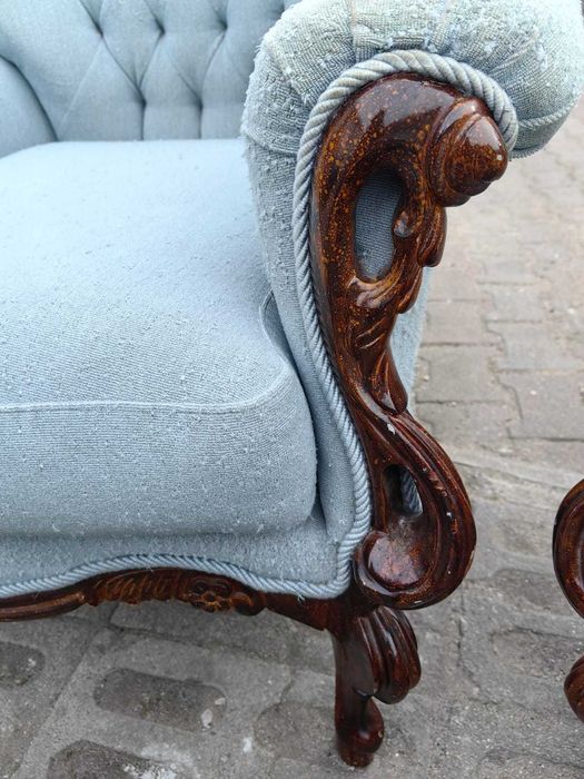 Zestaw wypoczynkowy sofa 3os+ 4x fotel +2x krzesło BAROK ANTYKI