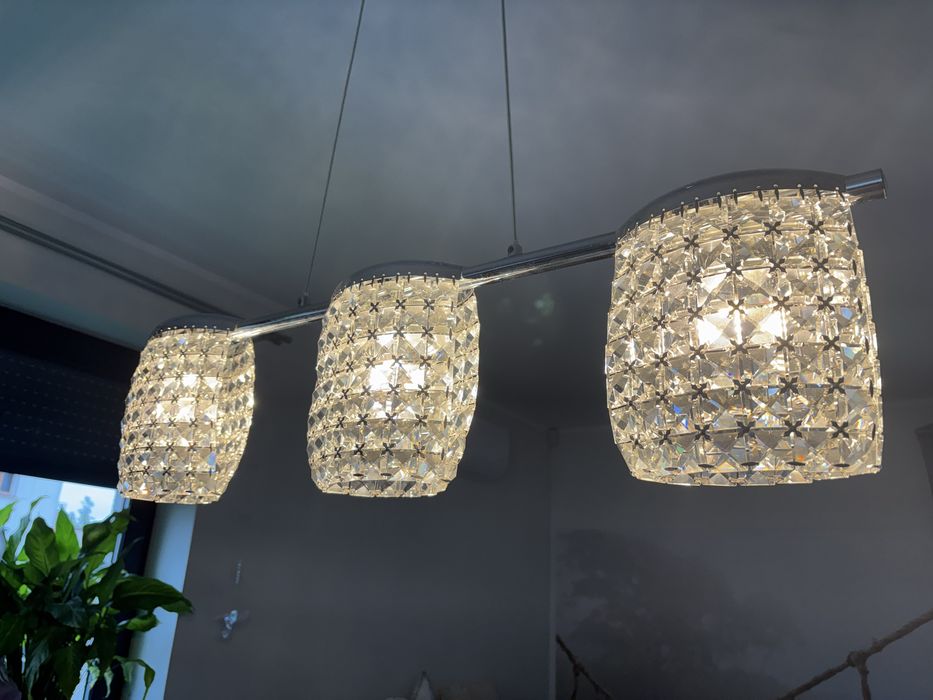 Komplet żyrandoli glamour kryształowych
