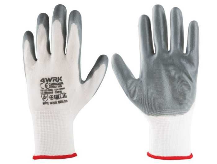 Rękawice robocze powlekane NITRYLEM SZARYM CHINOOK 4WRK