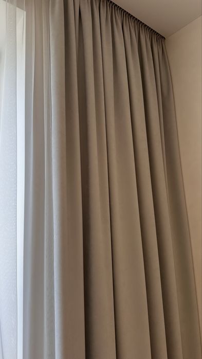 Штори сірі 2 шт. Дуже красиві