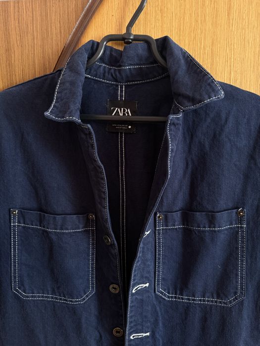 Джинсовий жіночий комбінезон ZARA