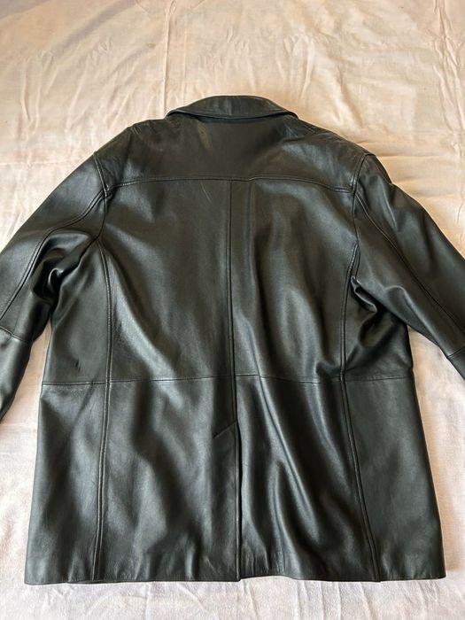 Чоловічий шкіряний піджак / френч River Island, 100% натуральна шкіра, XL