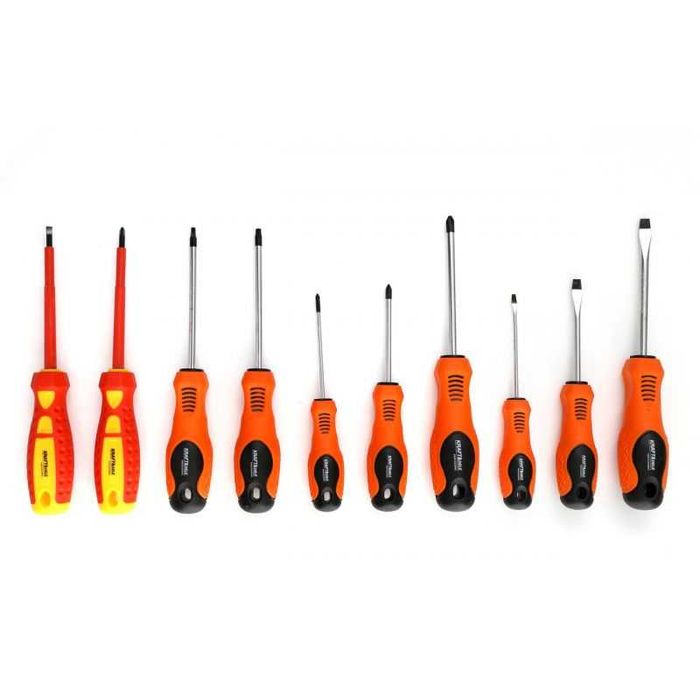 HARTOWANE WKRĘTAKI ŚRUBOKRĘTY izolowane zestaw 10 elementów KD10901