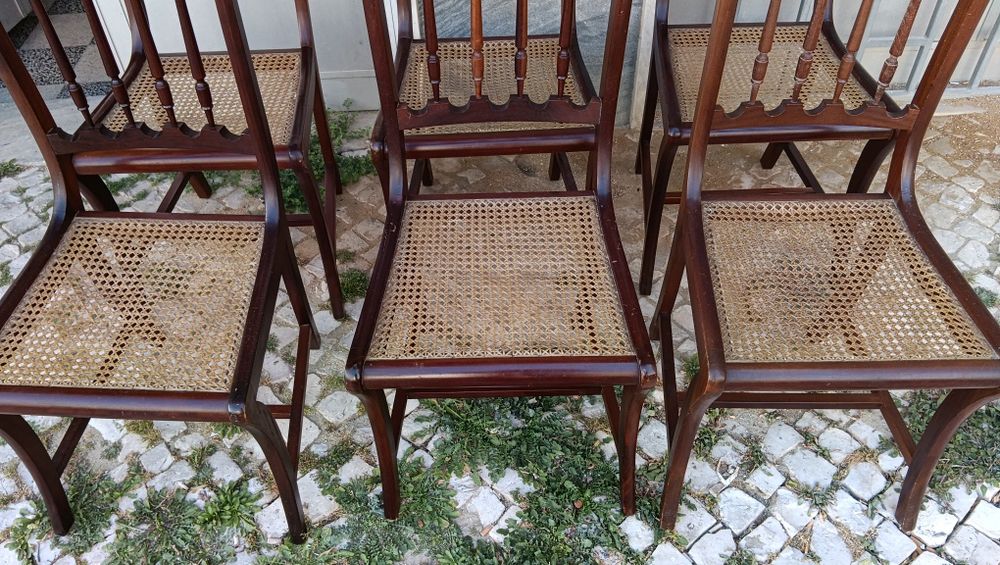 6 cadeiras de palhinha