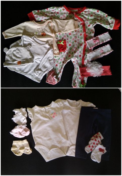 Zestaw ubranek 56-68 dziewczynka