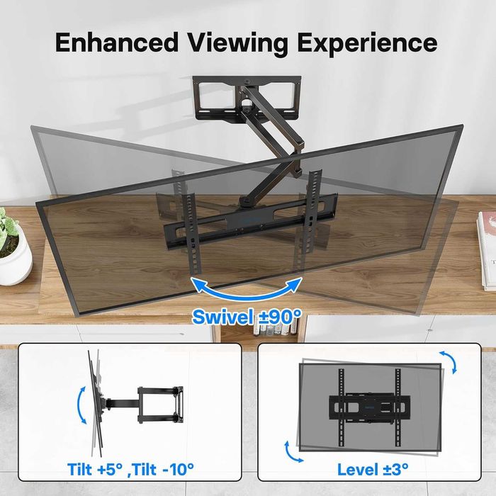 BONTEC Uchwyt Ścienny do TV 26-60" | Udźwig 45kg | VESA 400x400