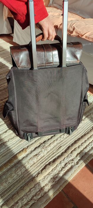 Saco mala troley de viagem com pele - Muito pouco usado