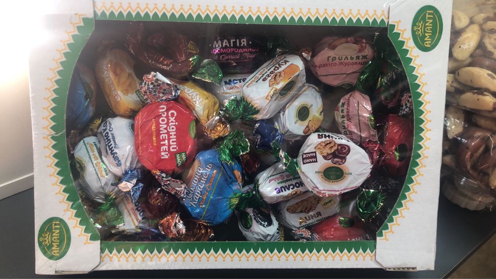 Цукерки асорті.