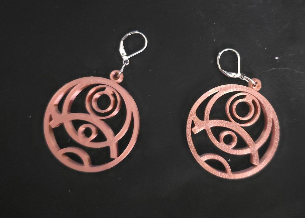 Brincos diversos  impressos em 3D