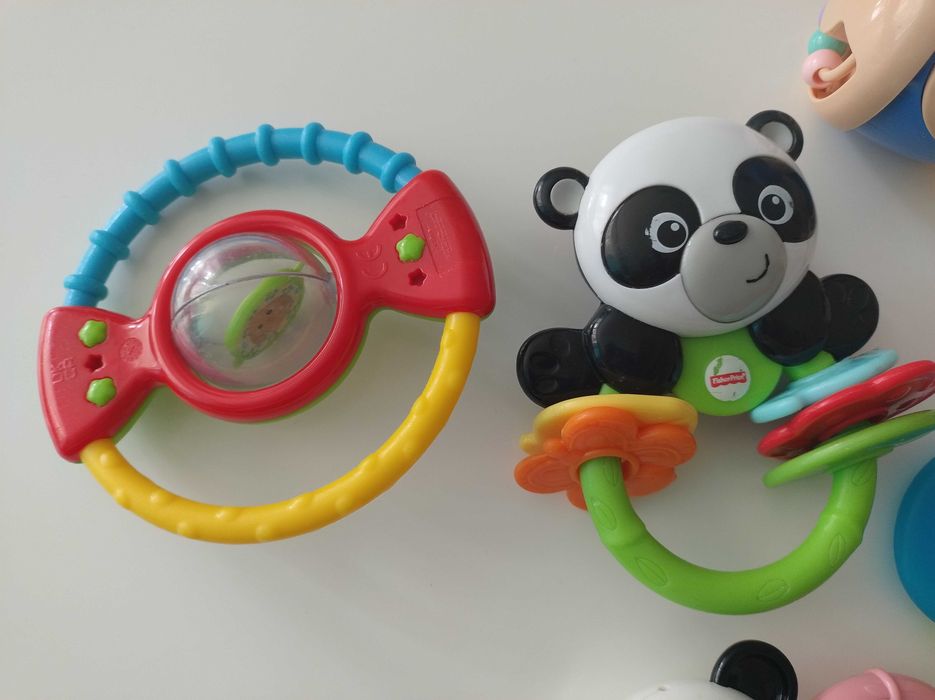 Grzechotki gryzaki sensoryczne wańka jelonek, kaczuszka Montessori