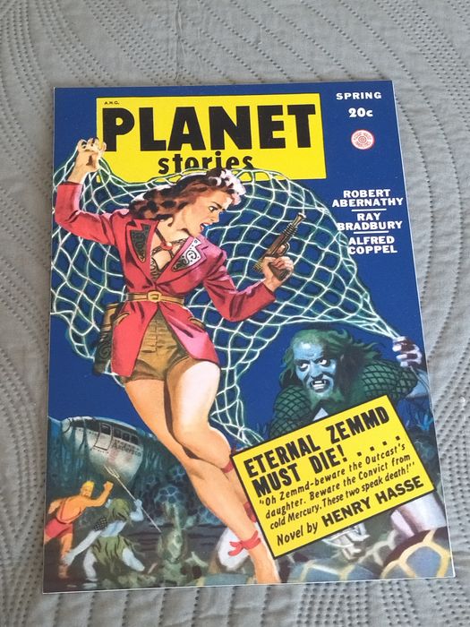 Cartaz Publicitário Planet Stories de Henry Hasse 1949